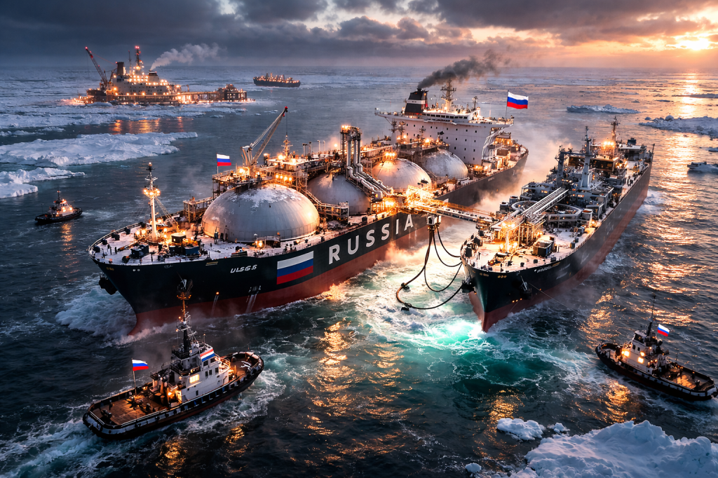 Russia Conducts Historic Triple Arctic LNG Ship-to-Ship Transfer Amid&nbsp;Sanctions